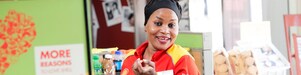 uganda customer champion inside a shell store