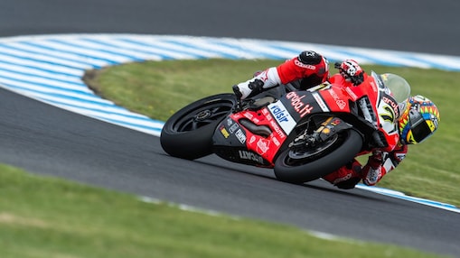 Chaz Davies motorbike on a racetrack