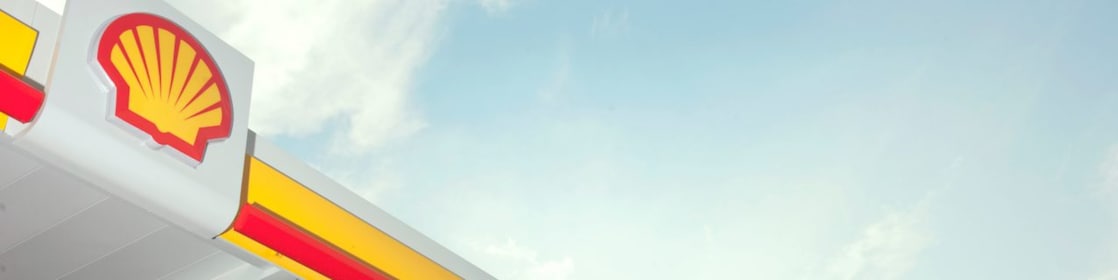 Retail station with blue sky